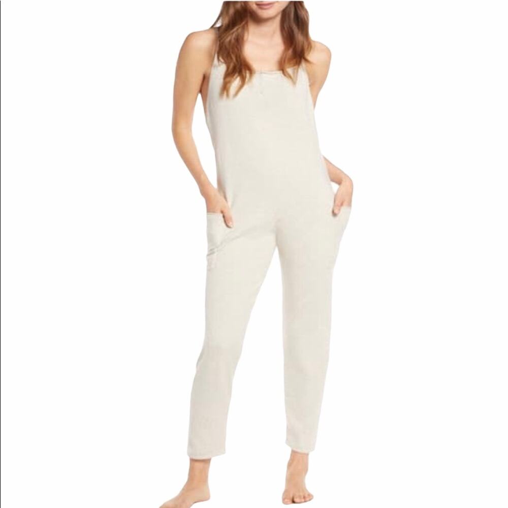 Something Navy Strappy Cotton Jumpsuit size M
